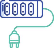 Extension outline color illustration vector