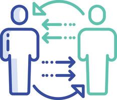 Connection user outline color illustration vector