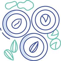 nut butter outline color illustration vector
