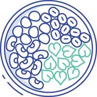 legumes meal outline color illustration vector