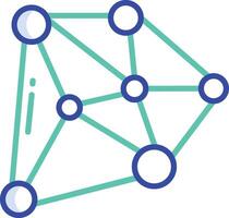 Connection outline color illustration vector