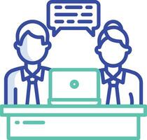 Work outline color illustration vector