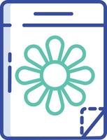 brochure outline color illustration vector