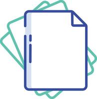 Paper size outline color illustration vector