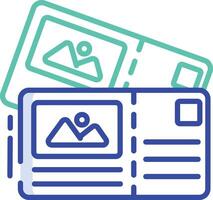 Portable Printer outline color illustration vector