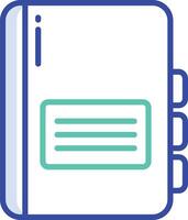 Diary outline color illustration vector