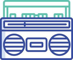 tape recorder outline color illustration vector