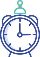 Clock outline color illustration vector