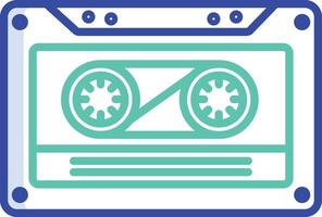 Cassette outline color illustration vector