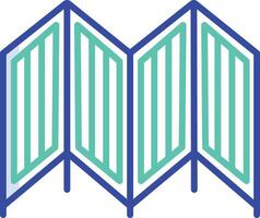folding screen outline color illustration vector