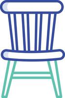 chair outline color illustration vector