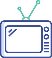 Television outline color illustration vector