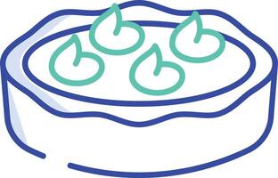 Pumpkin pie outline color illustration vector