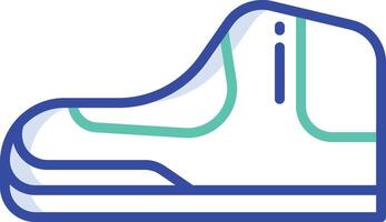 Shoe outline color illustration vector