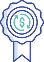Medal outline color illustration vector