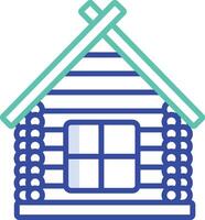 cabin outline color illustration vector