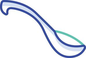 Spoon outline color illustration vector