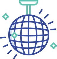 mirror globe light outline color illustration vector