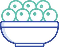 Fish eggs outline color illustration vector