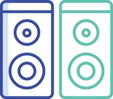 speaker box outline color illustration vector