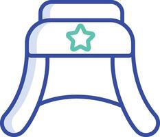 Ushanka outline color illustration vector