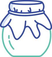 Jam outline color illustration vector
