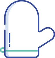 Sauna Mittens outline color illustration vector