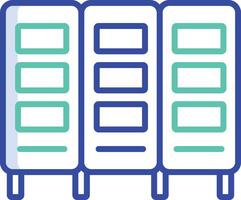 Locker outline color illustration vector