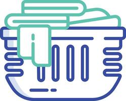 Laundry outline color illustration vector