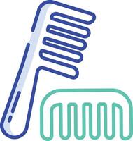 Comb outline color illustration vector