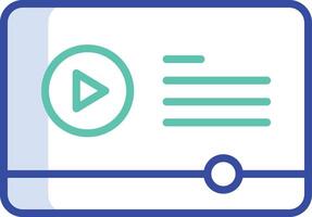 media player outline color illustration vector