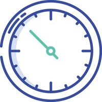 Clock outline color illustration vector