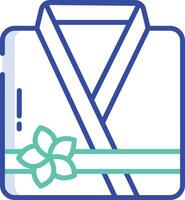 Bathrobe clothe outline color illustration vector