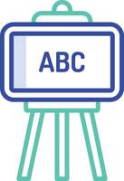 old school blackboard outline color illustration vector