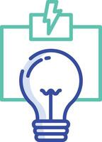 Electricity outline color illustration vector