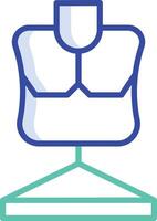 Mannequin outline color illustration vector