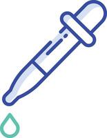 Dropper outline color illustration vector