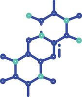 Molecule outline color illustration vector