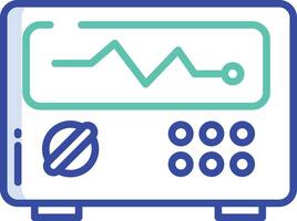 Oscilloscope outline color illustration vector
