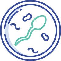 Sperm outline color illustration vector