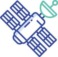 Satellite outline color illustration vector