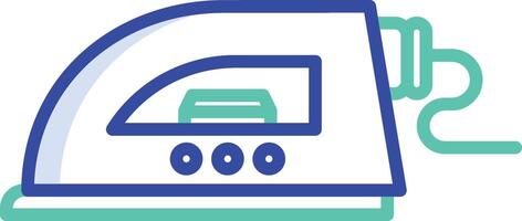 Iron box outline color illustration vector