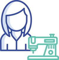 Seam Ripper outline color illustration vector