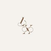 initial monogram logo wedding concept design ideas LX Luxury and Elegant letter vector
