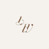 initial monogram logo wedding concept design ideas LW Luxury and Elegant letter vector