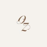 initial monogram logo wedding concept design ideas OZ Luxury and Elegant letter vector