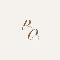 initial monogram logo wedding concept design ideas PO Luxury and Elegant letter vector