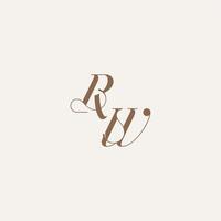 initial monogram logo wedding concept design ideas RW Luxury and Elegant letter vector