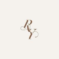 initial monogram logo wedding concept design ideas RY Luxury and Elegant letter vector