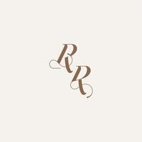 initial monogram logo wedding concept design ideas RR Luxury and Elegant letter vector